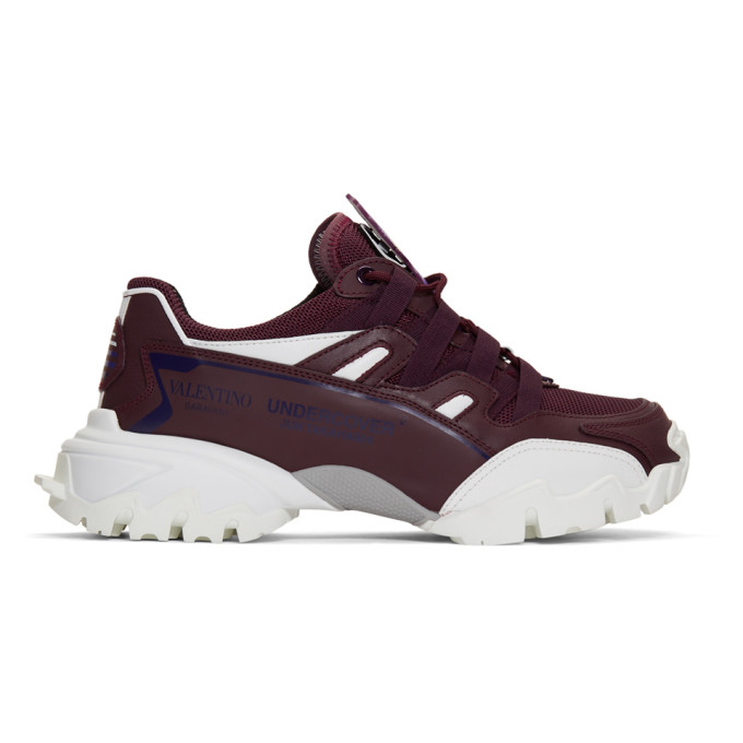 valentino sneakers burgundy