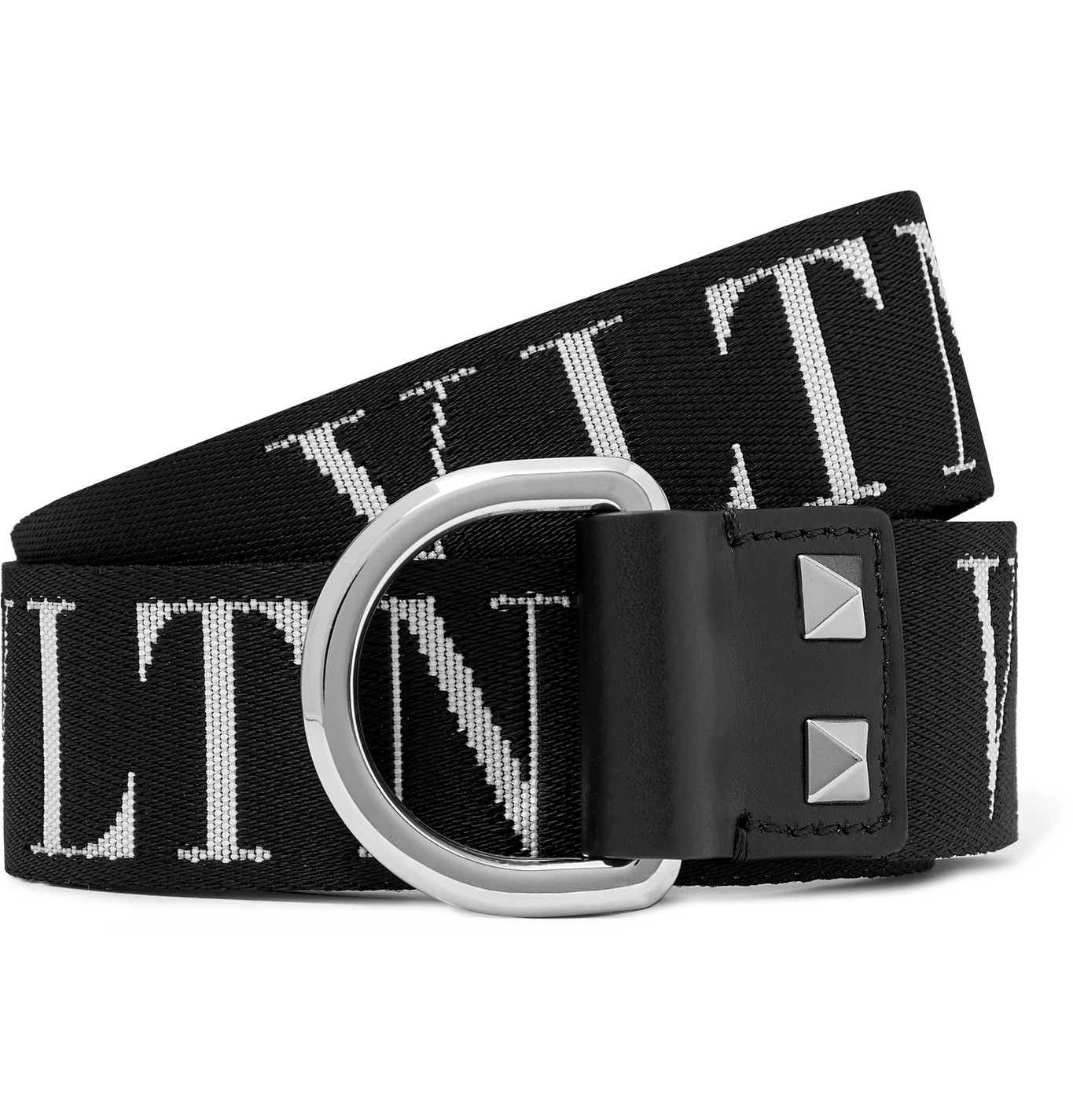 mens black valentino belt