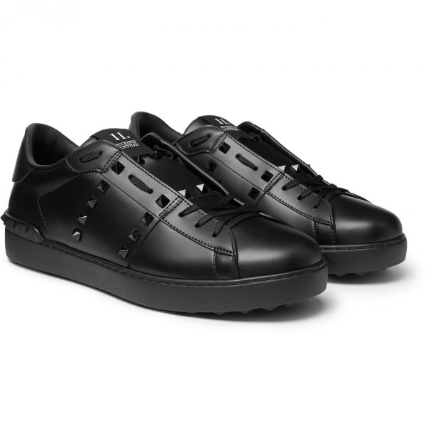 Valentino Valentino Garavani Open Rockstud Leather Sneakers Men