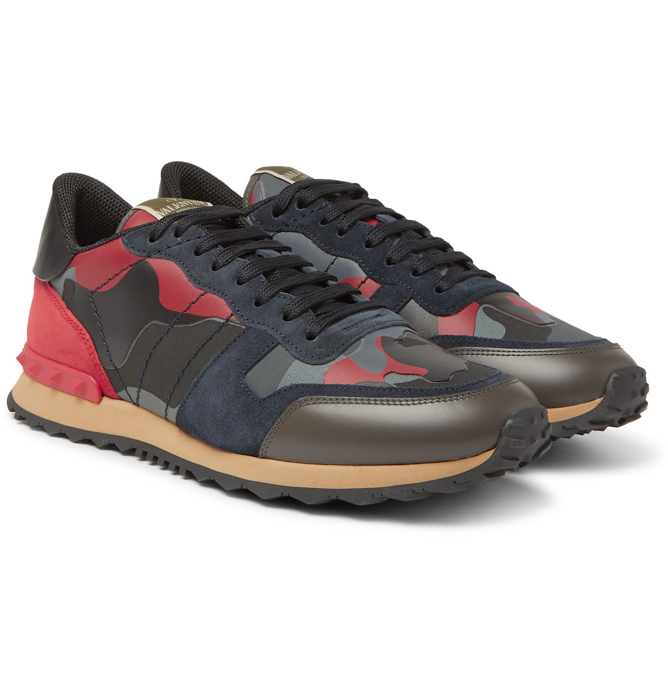 Valentino - Valentino Garavani Rockrunner Camouflage-Print Canvas ...