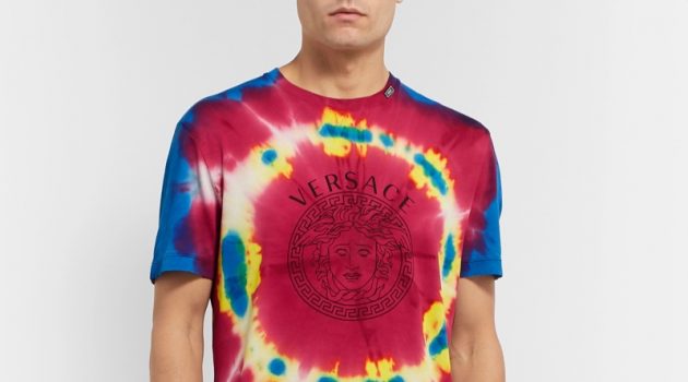 Update Your Summer Look with Mr Porter's Sale Versace Slim-Fit Tie-Dyed Cotton-Jersey T-Shirt