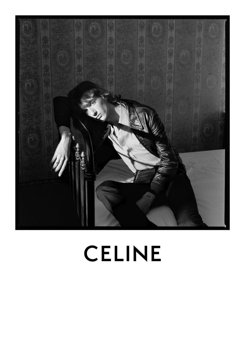 Hedi Slimane photographs Dylan Delval for Celine's  fall-winter 2020 men's campaign.