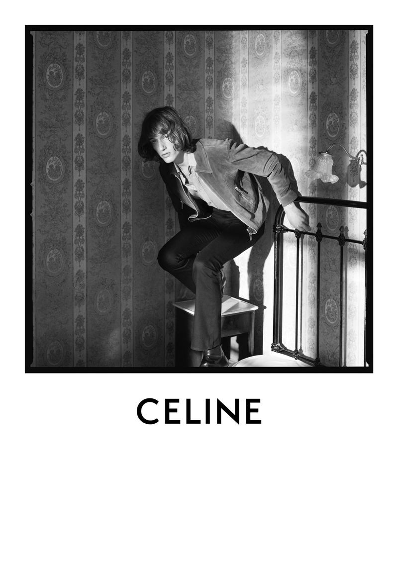 Model Dylan Delval appears in Celine's fall-winter 2020 men's campaign.