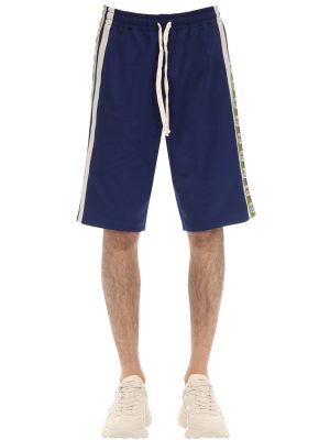 Cotton Blend Jersey Shorts W/ Logo Tape Cotton Blend Jersey Shorts W/ Logo Tape