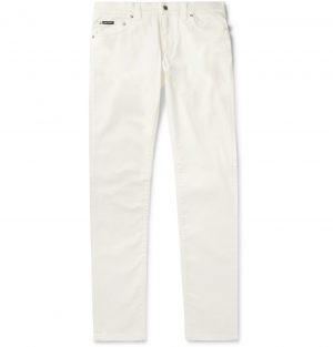 Dolce & Gabbana - Skinny-Fit Stretch-Denim Jeans - Men - White Dolce & Gabbana - Skinny-Fit Stretch-Denim Jeans - Men - White