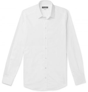 Dolce & Gabbana - Slim-Fit Logo-Jacquard Cotton-Poplin Shirt - Men - White Dolce & Gabbana - Slim-Fit Logo-Jacquard Cotton-Poplin Shirt - Men - White