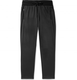 Dolce & Gabbana - Slim-Fit Tapered Logo-Appliquéd Satin-Jersey Track Pants - Men - Black Dolce & Gabbana - Slim-Fit Tapered Logo-Appliquéd Satin-Jersey Track Pants - Men - Black