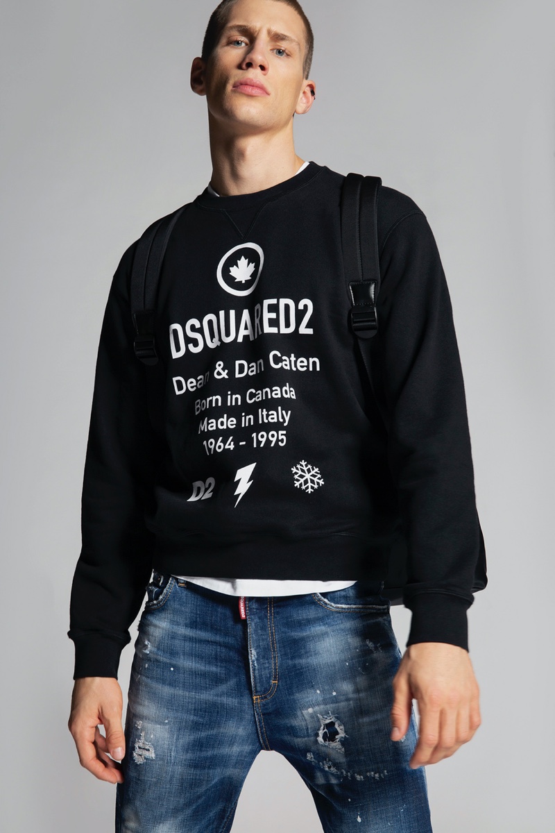 Dsquared2 D2 Leaf Crewneck Sweatshirt