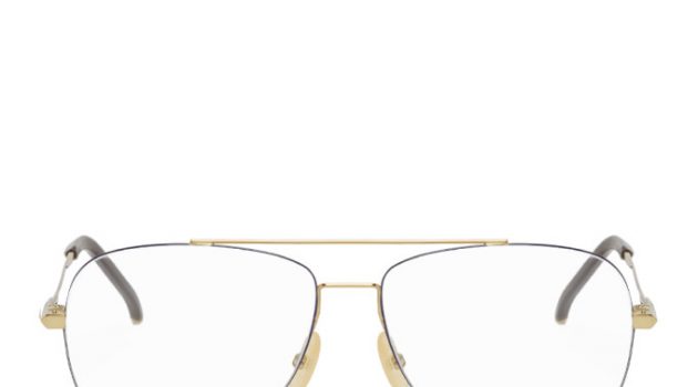 Fendi Gold and Brown Aviator Glasses Fendi Gold and Brown Aviator Glasses