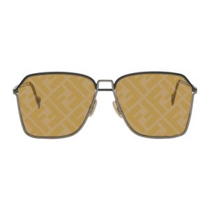 Fendi Gunmetal Forever Fendi Logo Lens Sunglasses Fendi Gunmetal Forever Fendi Logo Lens Sunglasses