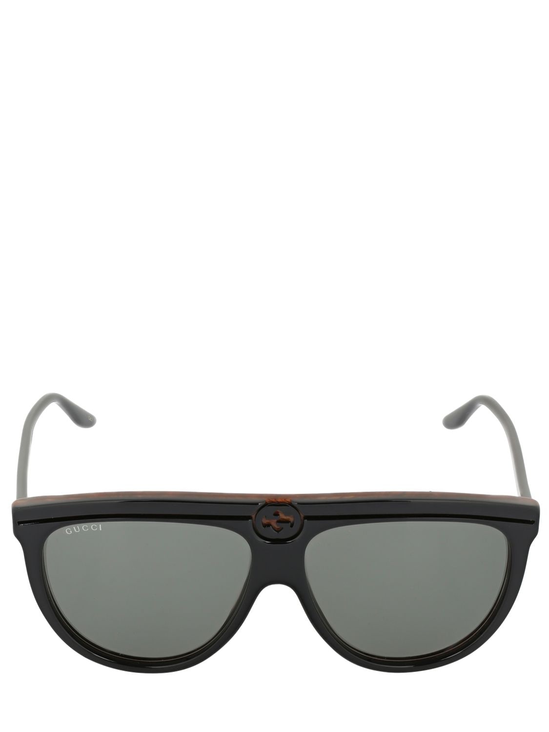 Gg0732s Logo Engraved Acetate Sunglasses The Fashionisto