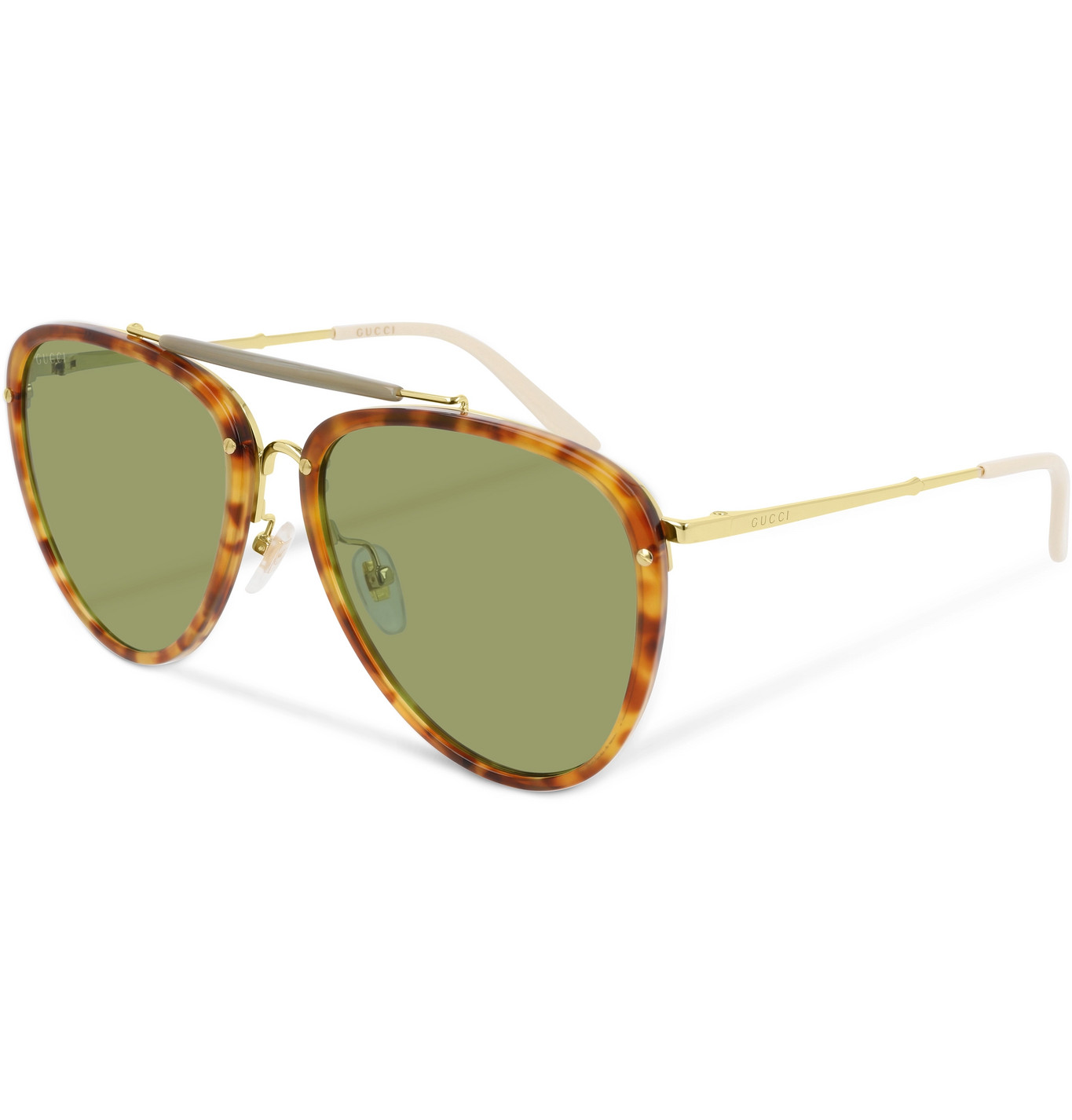 gucci men's aviator acetate sunglasses