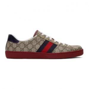 Gucci Beige GG Supreme New Ace Sneakers Gucci Beige GG Supreme New Ace Sneakers