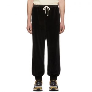 Gucci Black Chenille Jogging Lounge Pants Gucci Black Chenille Jogging Lounge Pants