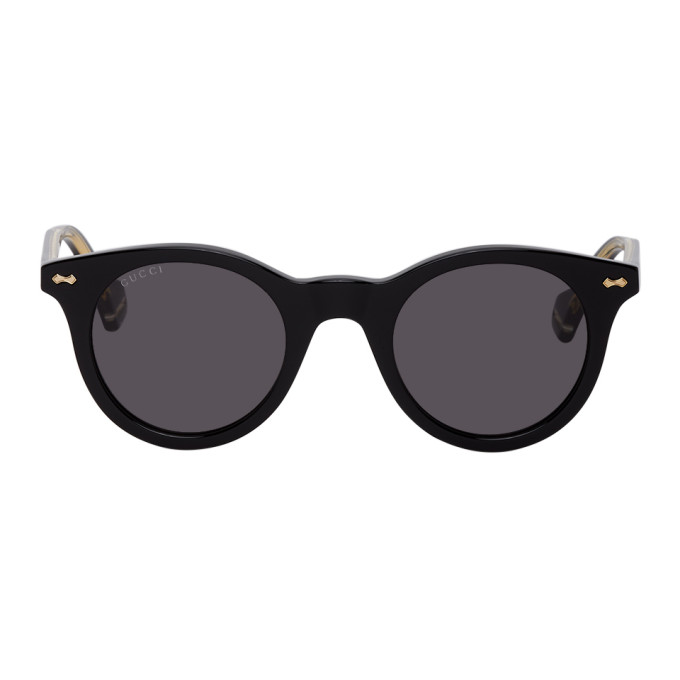 gucci round sunglasses black