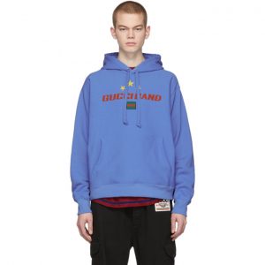 Gucci Blue Gucci Band Print Hoodie Gucci Blue Gucci Band Print Hoodie