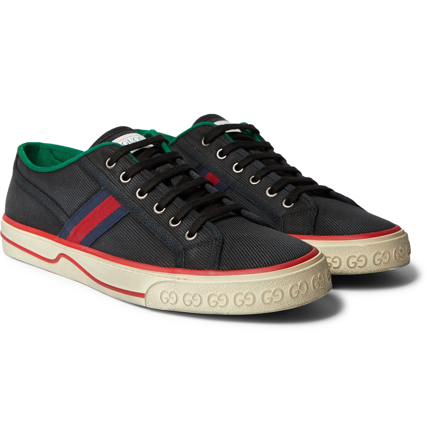 distressed gucci trainers