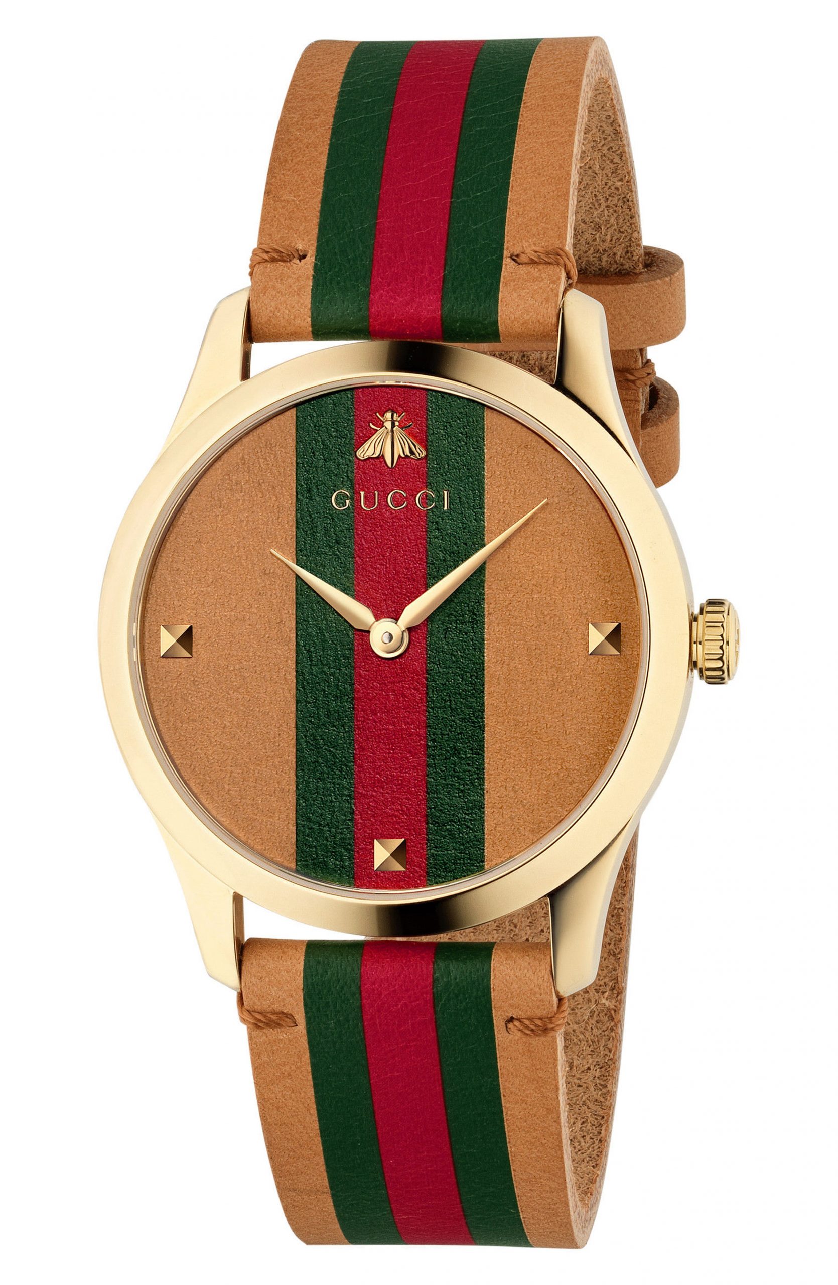Gucci GTimeless Leather Strap Watch, 38mm The Fashionisto