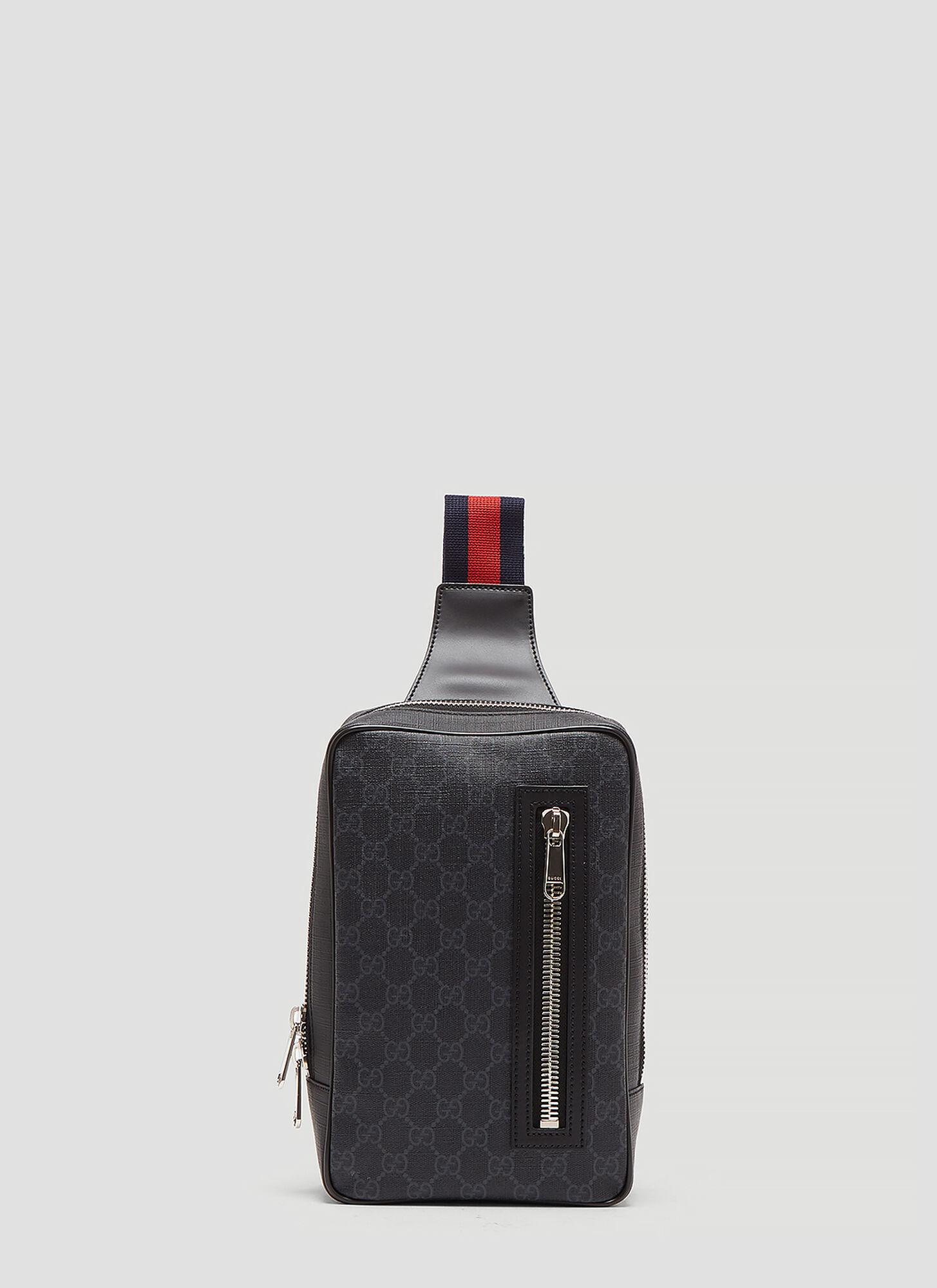 Gucci GG Supreme Web Belt Cross Body Bag in Black size One Size | The Fashionisto
