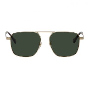 Gucci Gold Square Aviator Sunglasses Gucci Gold Square Aviator Sunglasses
