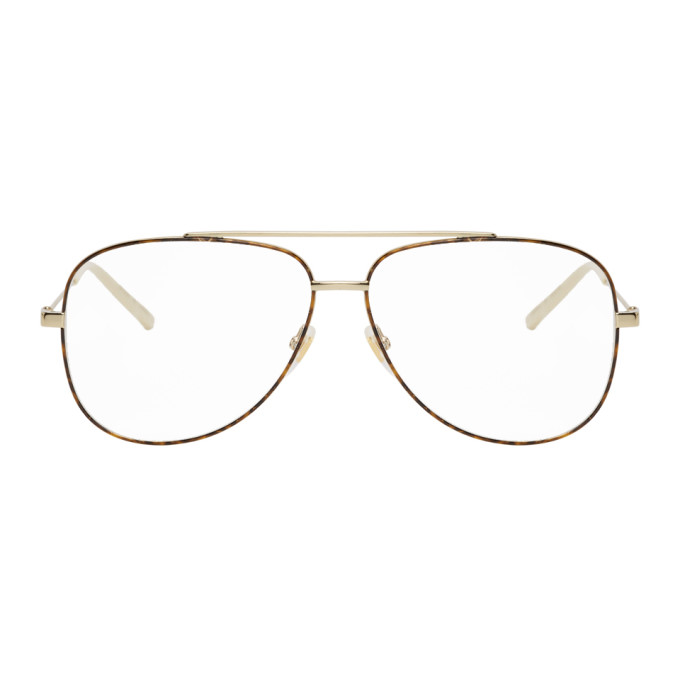 gucci gold aviator glasses