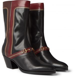 Gucci - Horsebit Colour-Block Leather Boots - Men - Black Gucci - Horsebit Colour-Block Leather Boots - Men - Black