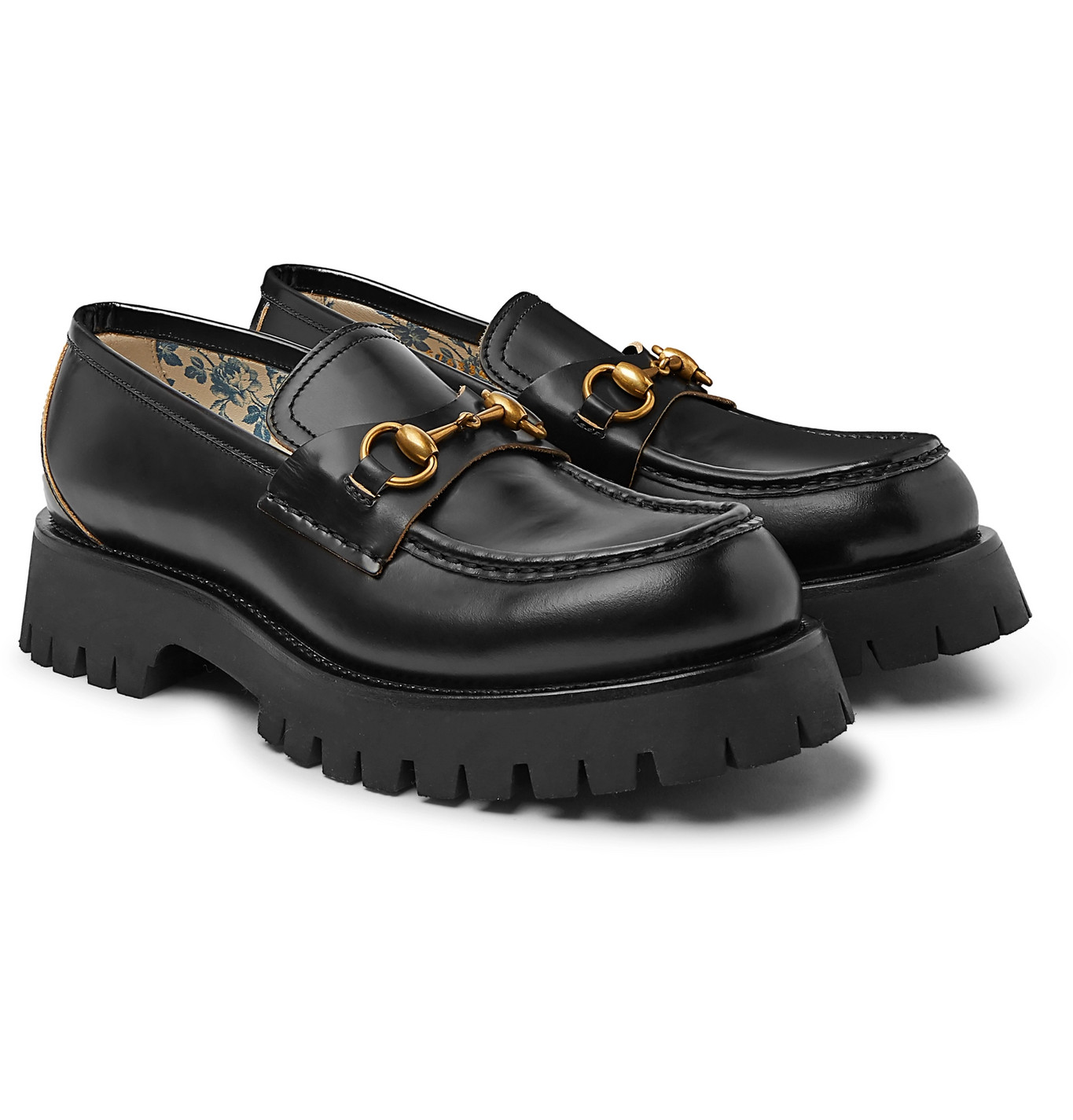 Black gucci loafers