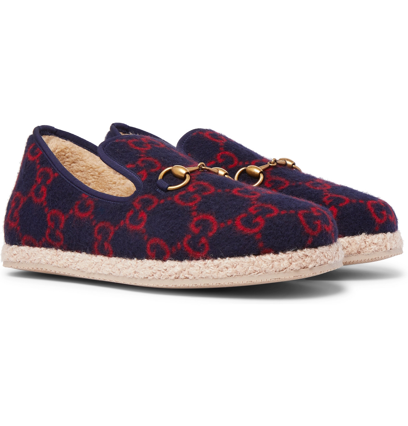 gucci fuzzy slippers