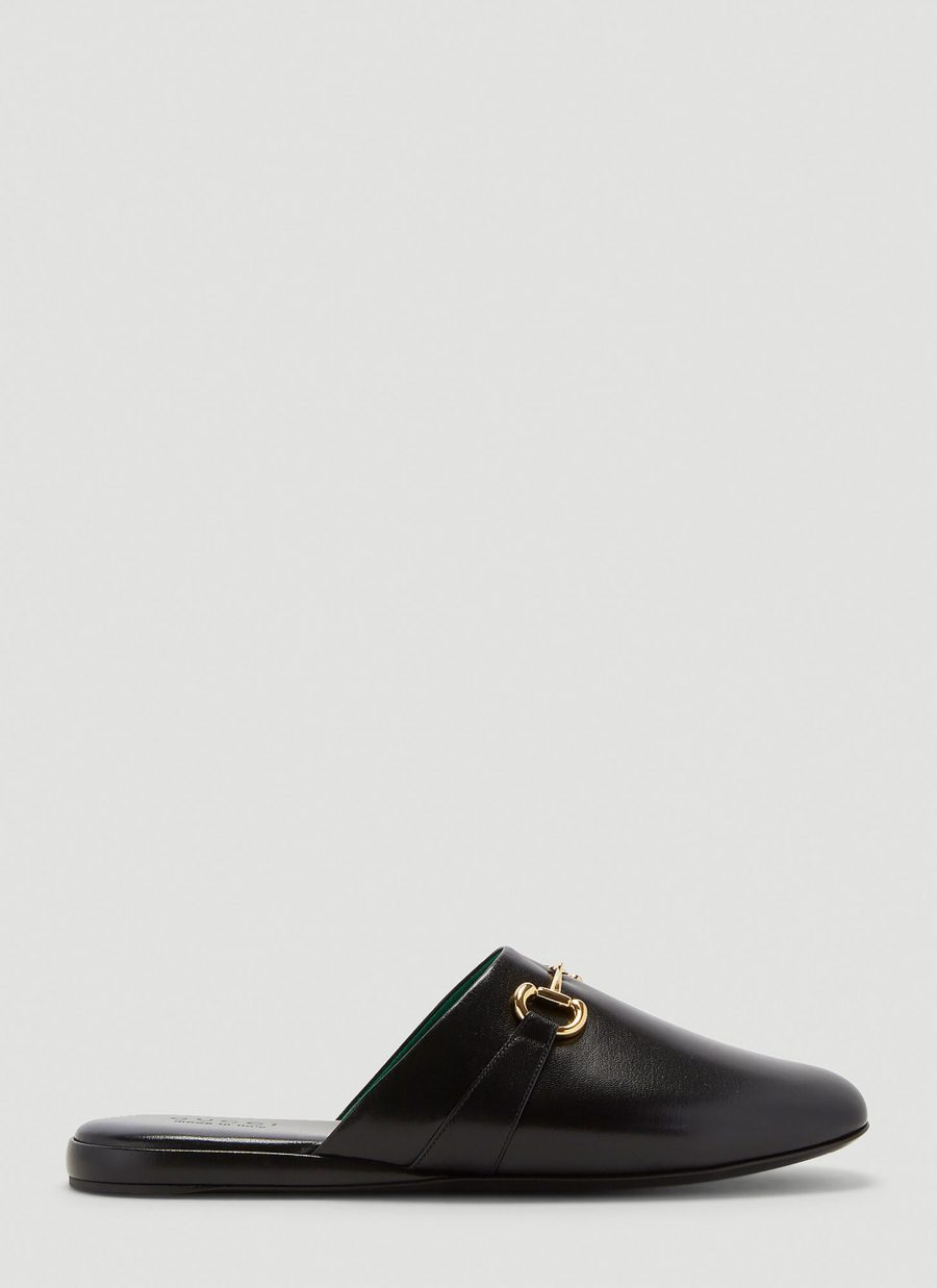 mens gucci leather slides