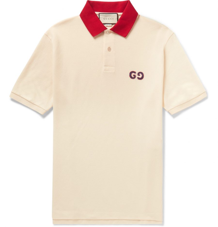 Gucci - Logo-Embroidered Stretch-Cotton Piqué Polo Shirt - Men ...