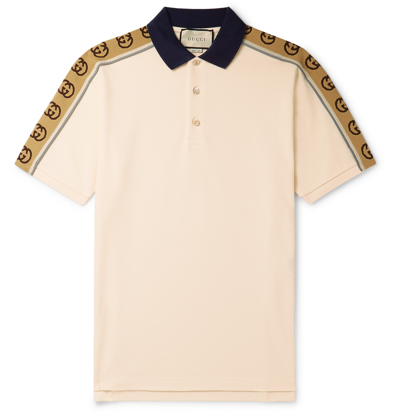 stretch cotton polo shirt