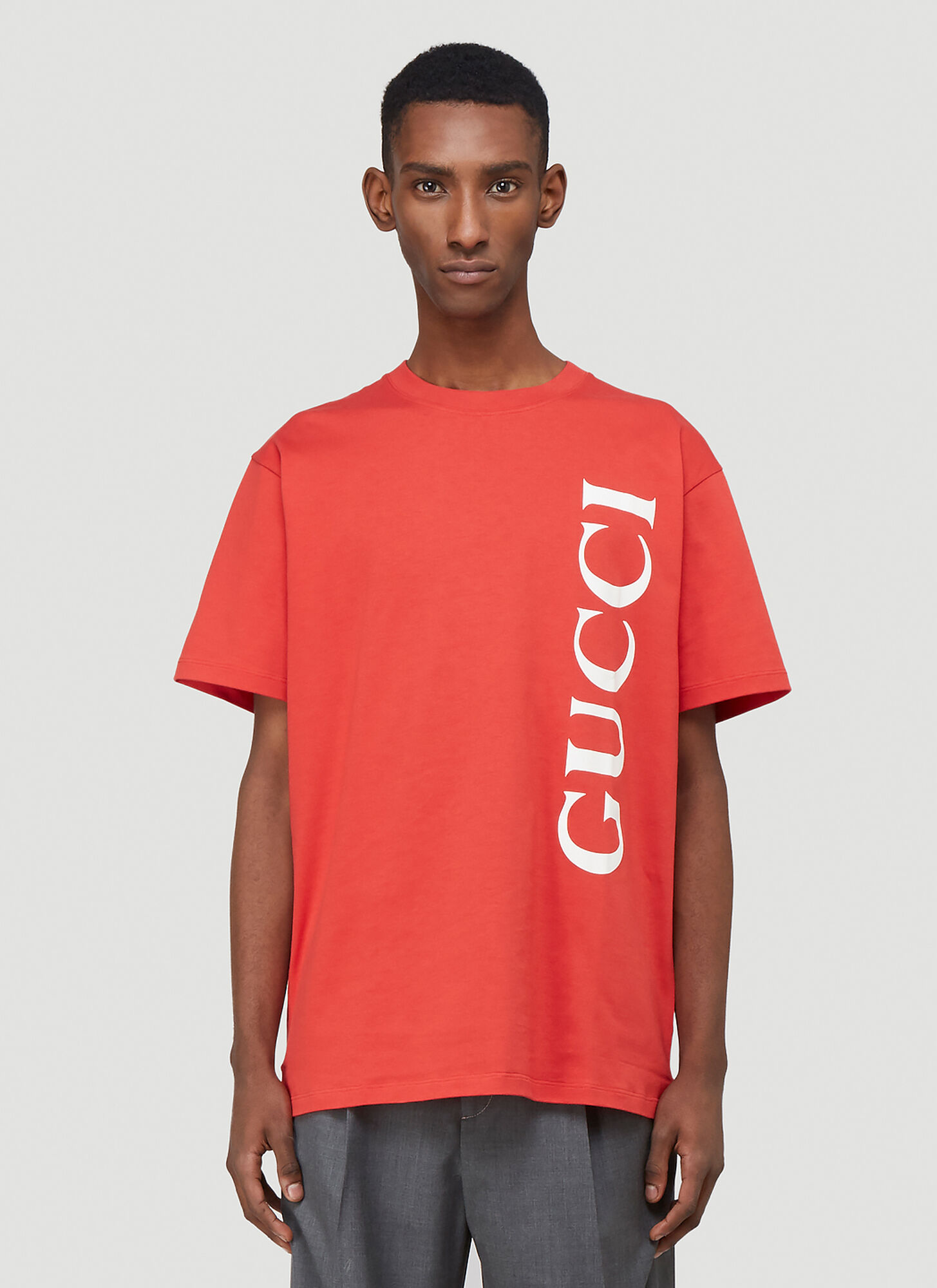 gucci red logo t shirt