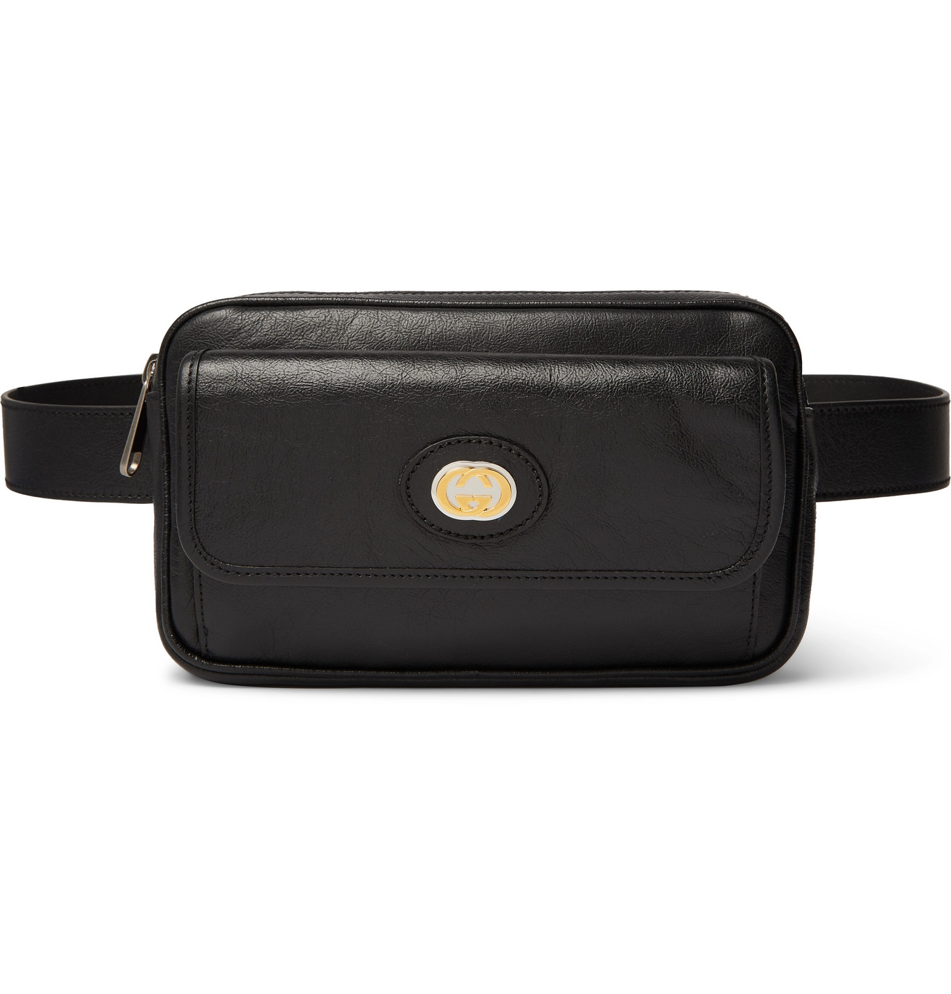 Gucci - Morpheus Textured-Leather Belt Bag - Men - Black | The Fashionisto