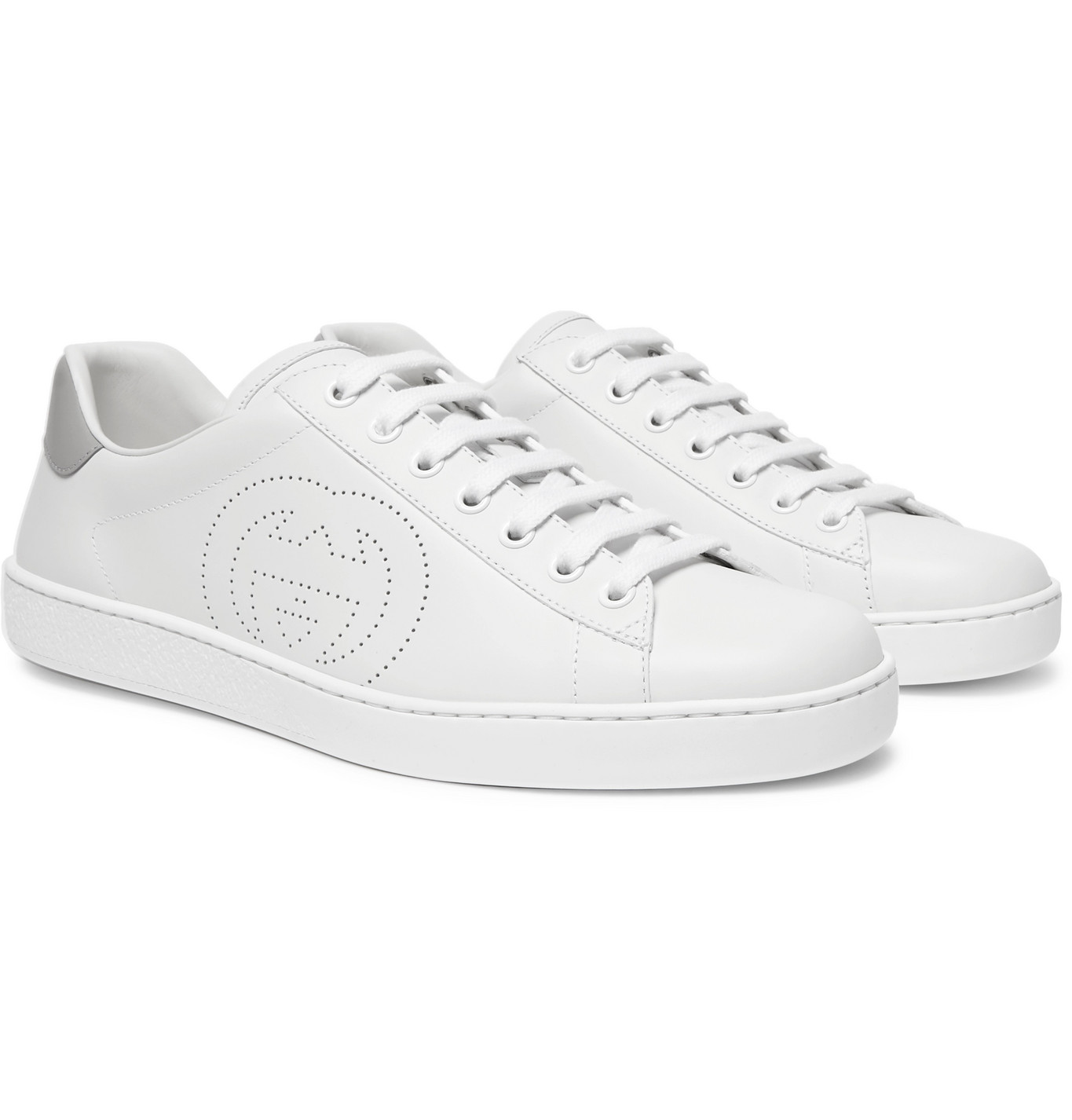 gucci ace leather sneaker mens