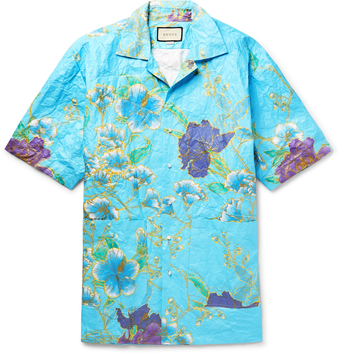 gucci camp collar shirt