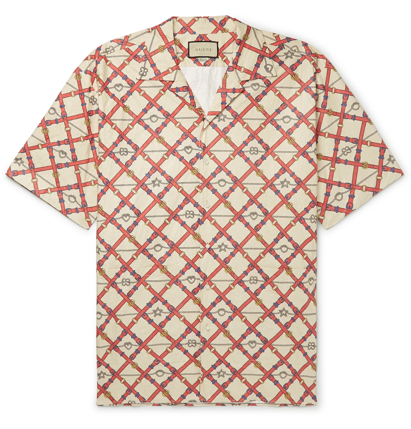 gucci camp collar shirt