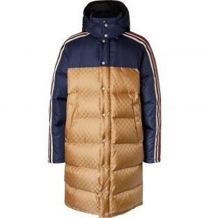 Gucci - Oversized Quilted Logo-Jacquard Shell Hooded Down Jacket - Men - Yellow Gucci - Oversized Quilted Logo-Jacquard Shell Hooded Down Jacket - Men - Yellow