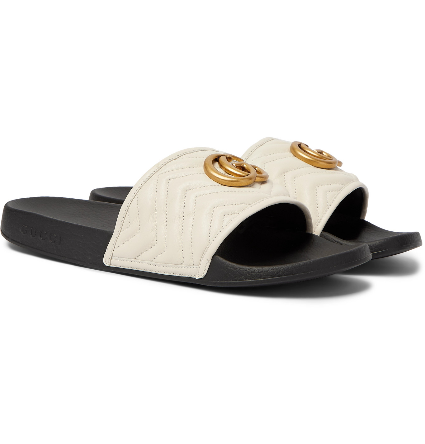 gucci embellished slides
