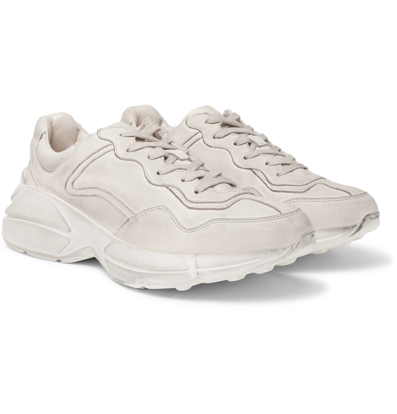 distressed gucci trainers