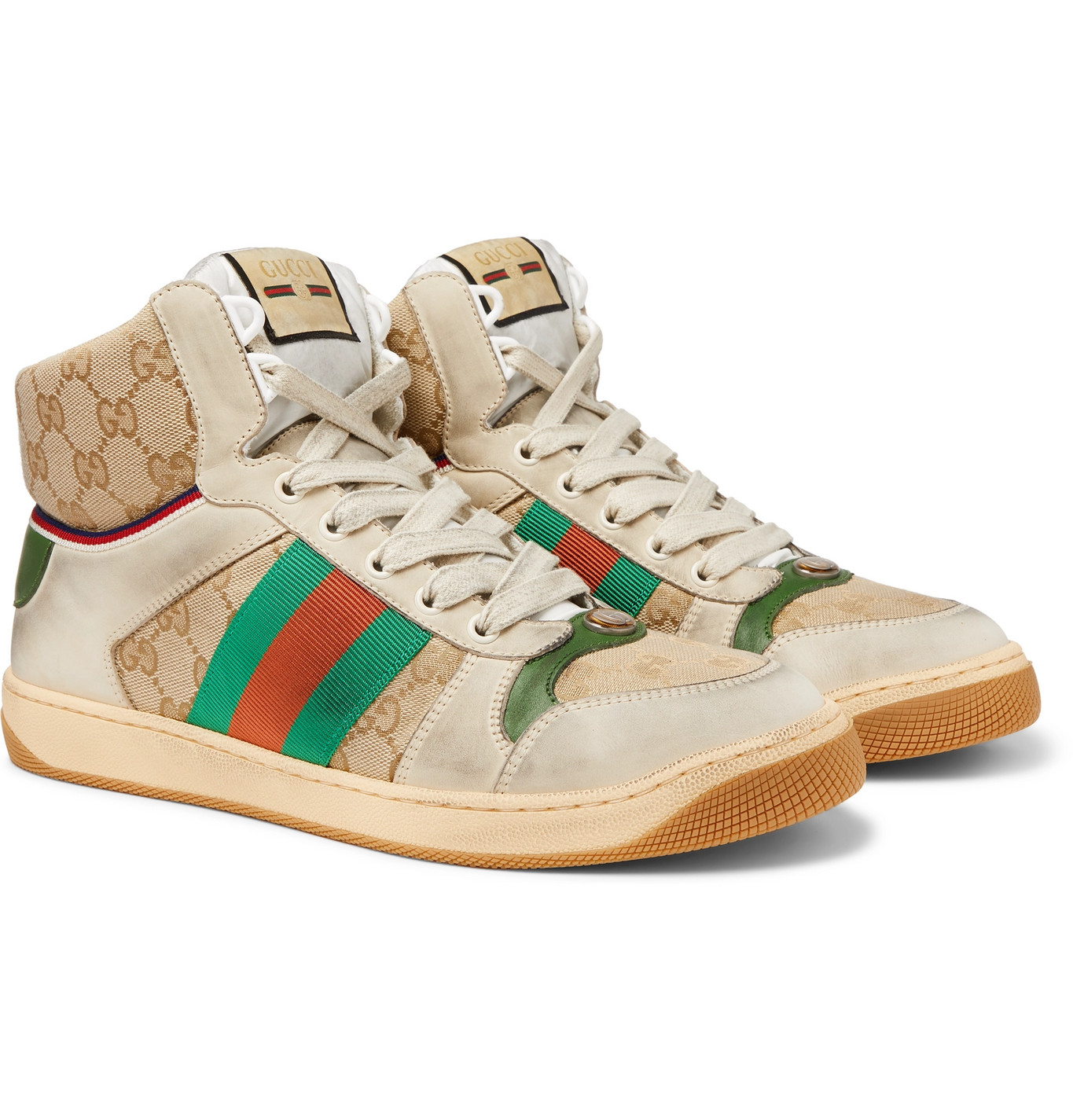 gucci high top canvas sneakers
