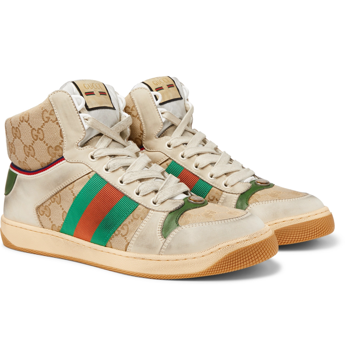 distressed gucci sneakers