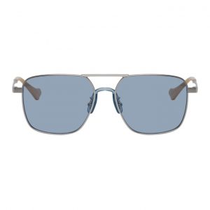Gucci Silver and Blue Square Aviator Sunglasses Gucci Silver and Blue Square Aviator Sunglasses