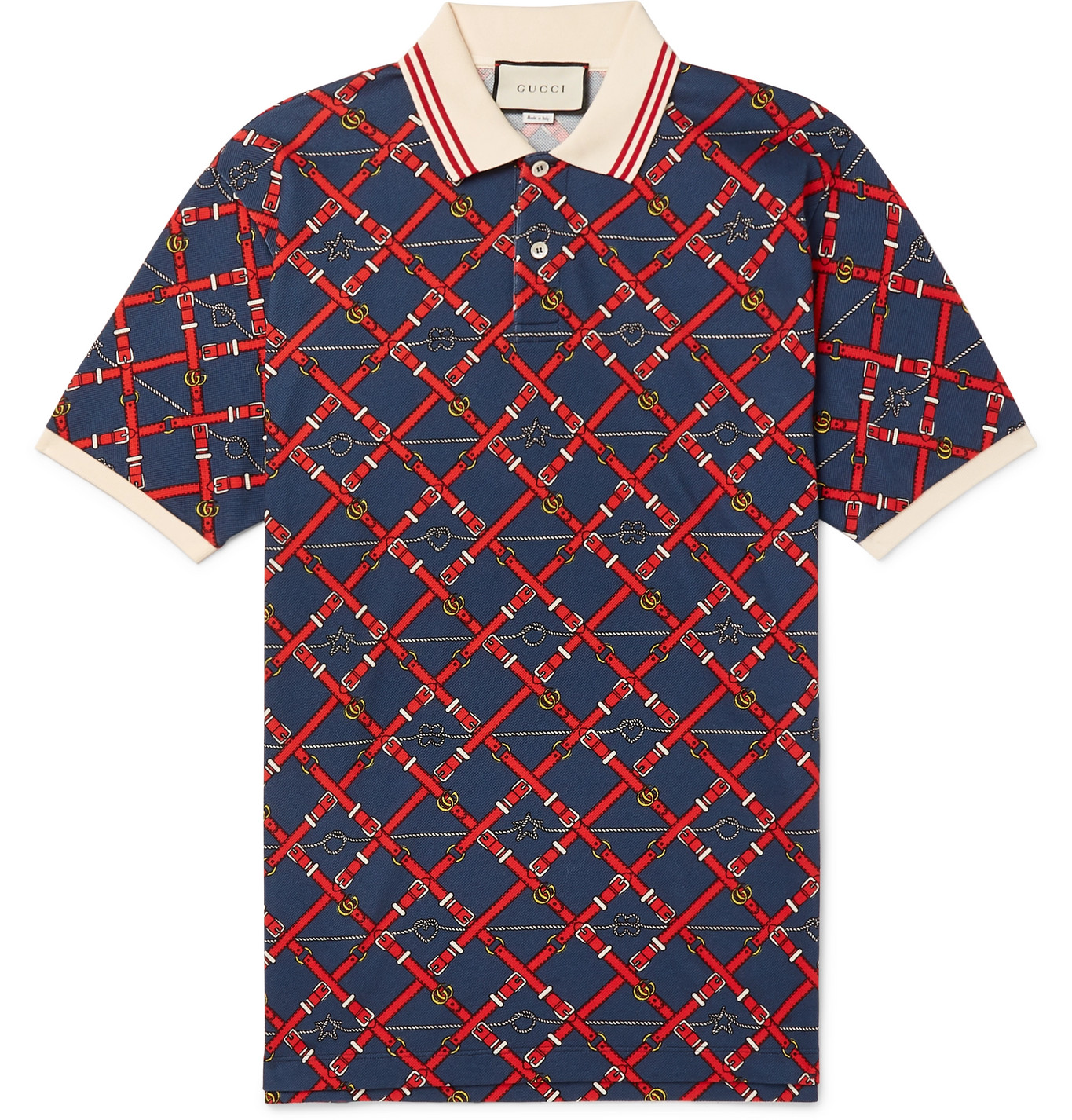 gucci polo gg print