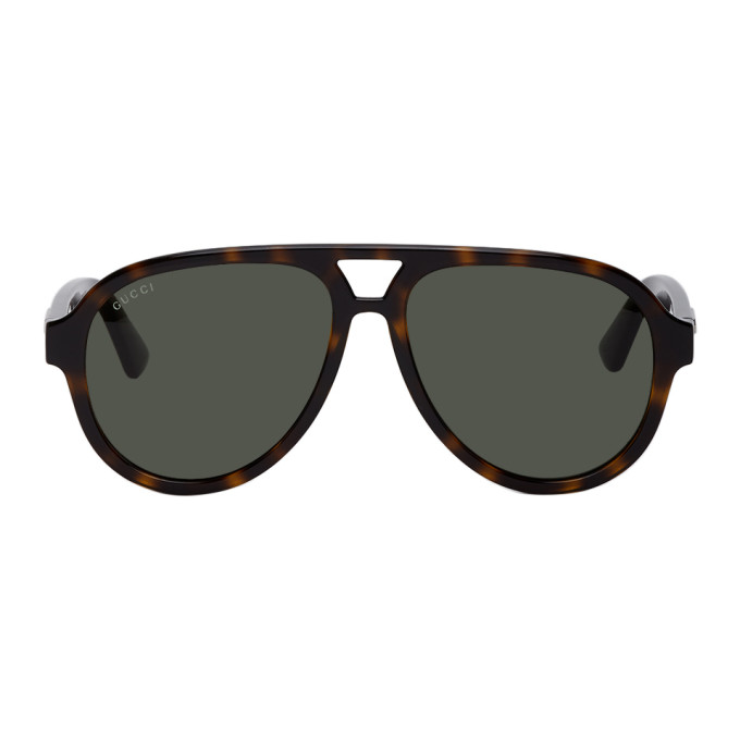 gucci aviator tortoise