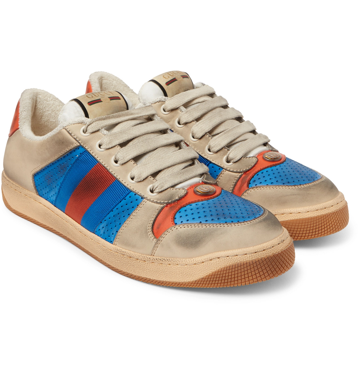 distressed gucci trainers