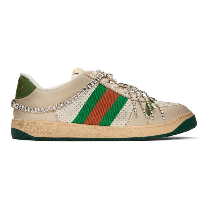 gucci white screener sneakers