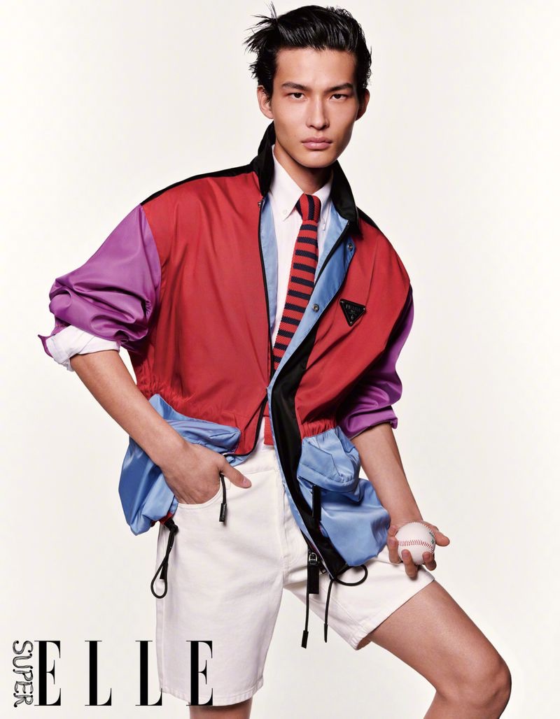 Huang Rocks Preppy Fashions for Elle China