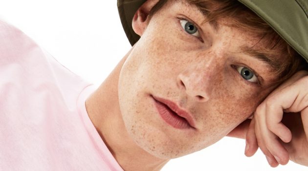 Cruise Into Summer with the Lacoste Sale Roberto Sipos relaxes in a men's crew neck Pima cotton t-shirt by Lacoste.