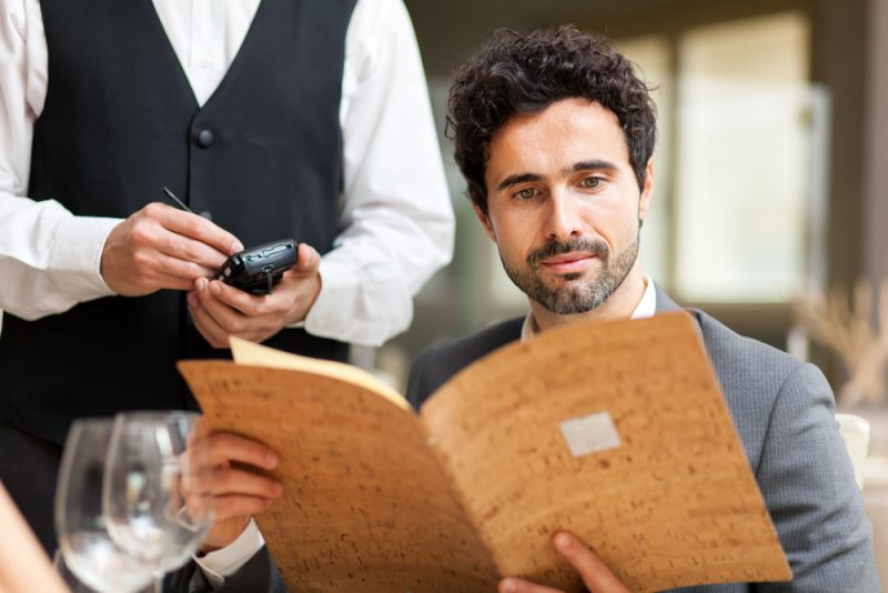 Man Ordering at Restaurant