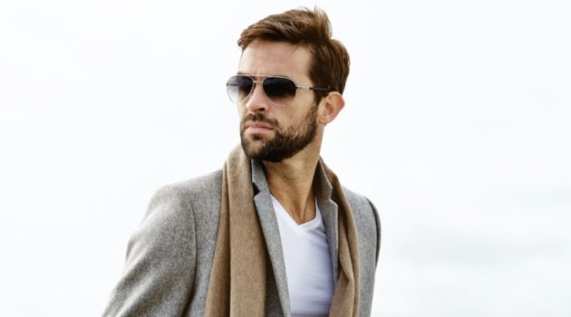 How to Style Statement Accessories Man Wearing Scarf and Sunglasses